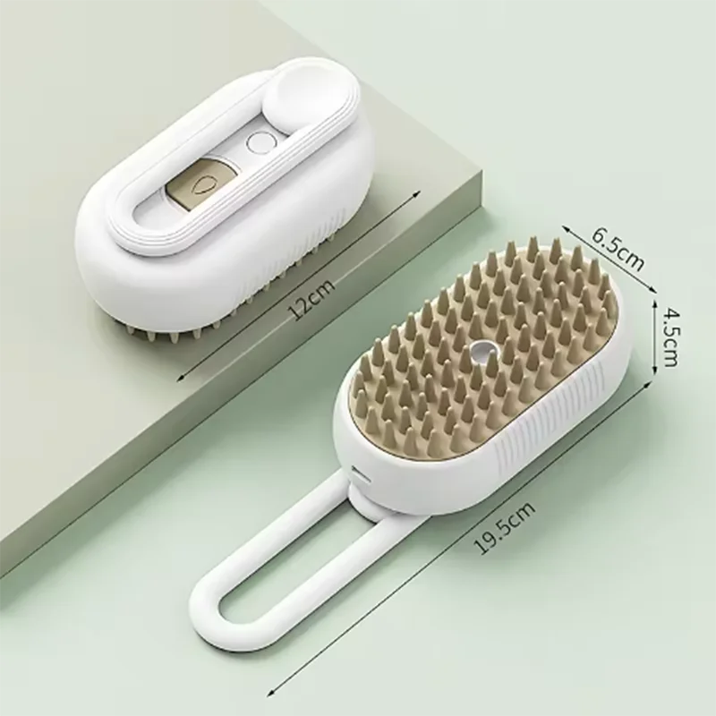 Peine para mascotas con pulverizador de vapor