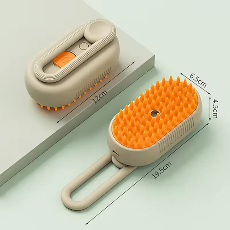 Peine para mascotas con pulverizador de vapor